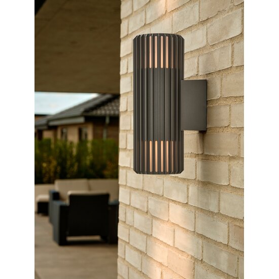 Nordlux Aludra Double - Aplique de pared - Crea un ambiente acogedor en exteriores