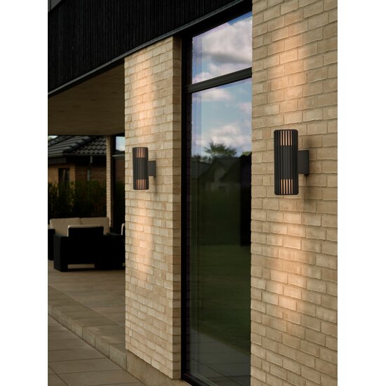 Nordlux Aludra Double - Aplique de pared - Crea un ambiente acogedor en exteriores
