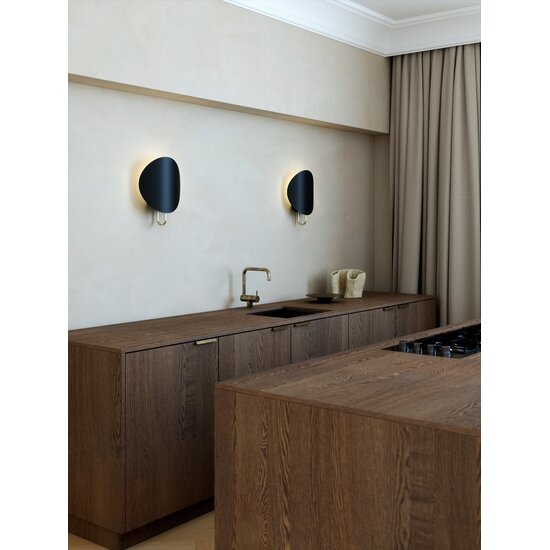 Nordlux Spargo | Wall light | Black/Brass - Create a cozy ambiance