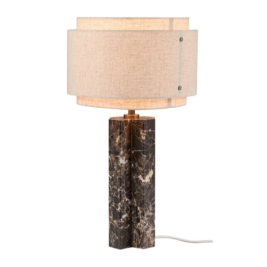 Nordlux Takai Marble - Lampe de table - Marron - Une pièce maîtresse pour chaque espace
