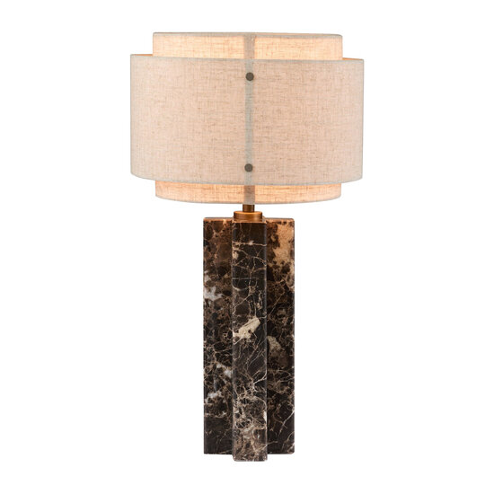 Nordlux Takai Marble - Lampe de table - Marron - Une pièce maîtresse pour chaque espace