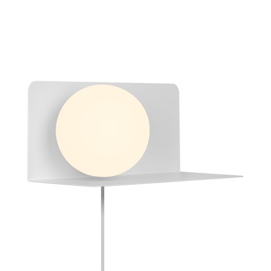 Nordlux Lilibeth - Aplique de Pared - Elegante lámpara y estante en un solo diseño