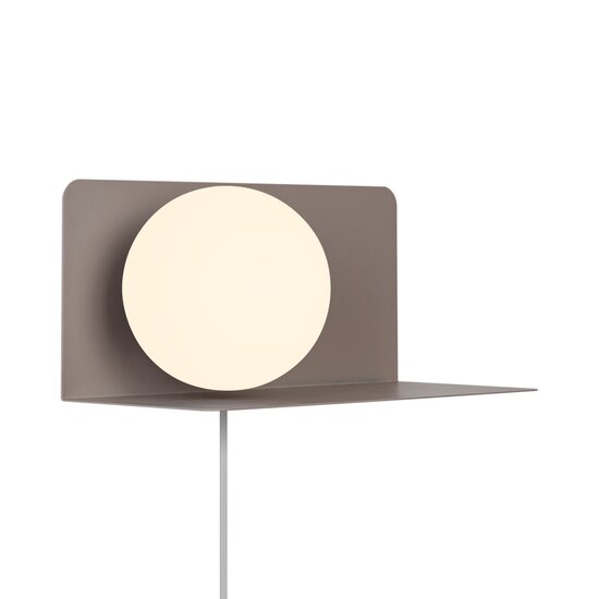 Nordlux Lilibeth - Aplique de Pared Marrón - Elegante lámpara y estante en uno