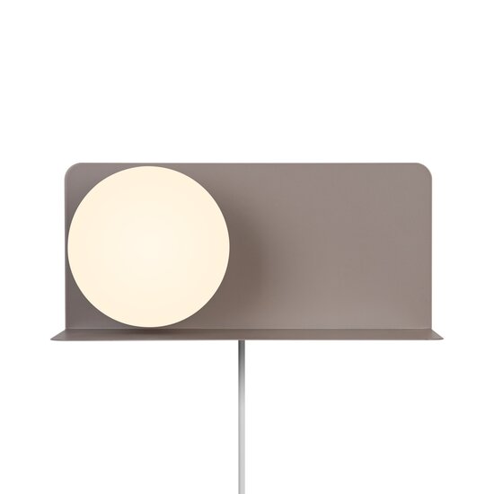 Nordlux Lilibeth - Wandlamp Bruin - Elegante lamp en plank in één