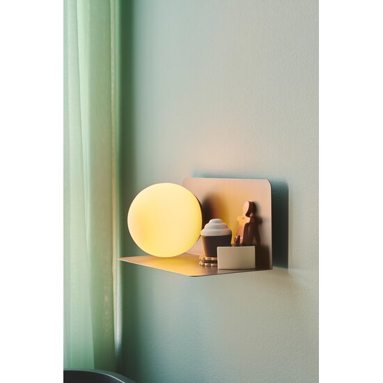 Nordlux Lilibeth - Wandleuchte Braun - Elegante Lampe und Regal in einem