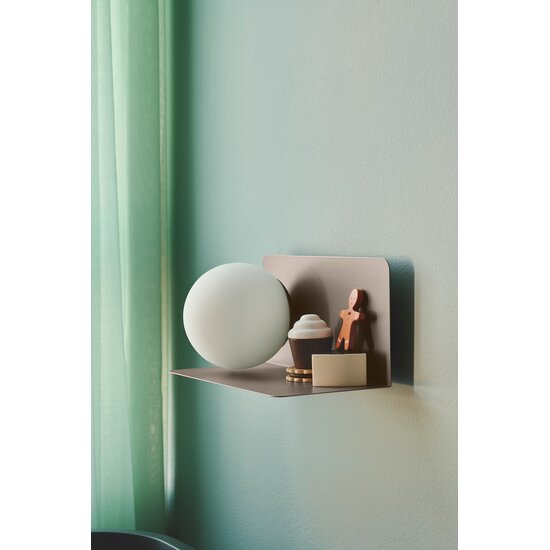 Nordlux Lilibeth - Aplique de Pared Marrón - Elegante lámpara y estante en uno