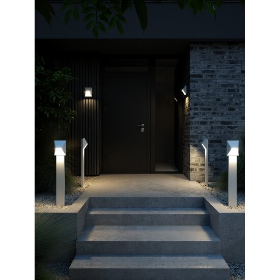 Nordlux Pontio 15 | Lámpara de pared | Blanca - Diseño moderno para iluminación exterior
