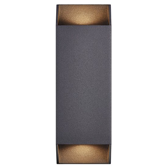 Nordlux Nico Square 22 | Wandlamp | Zwart - Elegante wandverlichting voor buiten