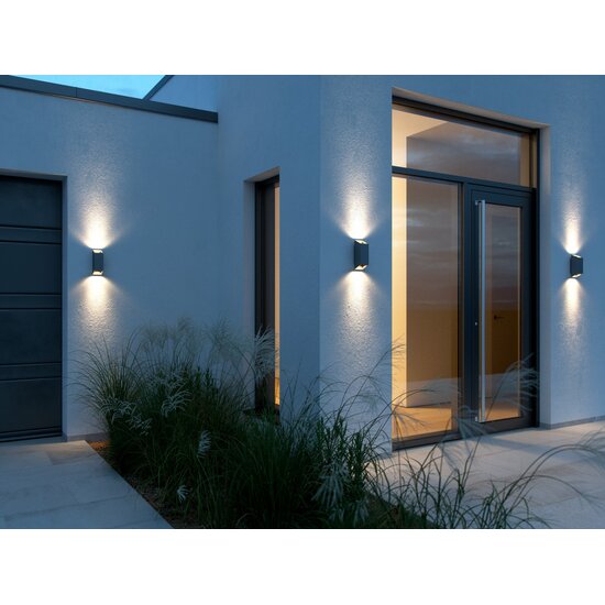 Nordlux Nico Square 22 - Elegante wandlamp voor buiten