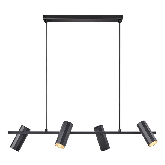 Nordlux Alanis 4-Spot - Suspension - Noir - Élégante et minimaliste pour tous les espaces