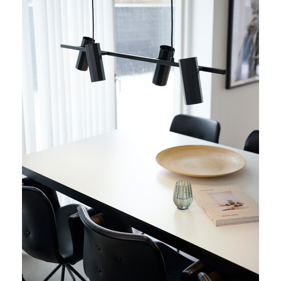 Nordlux Alanis 4-Spot - Lámpara Colgante - Negra - Elegante y minimalista para cualquier espacio