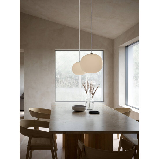 Nordlux Navone 30 - Suspension - Blanc opale - Une suspension moderne pour des intérieurs élégants