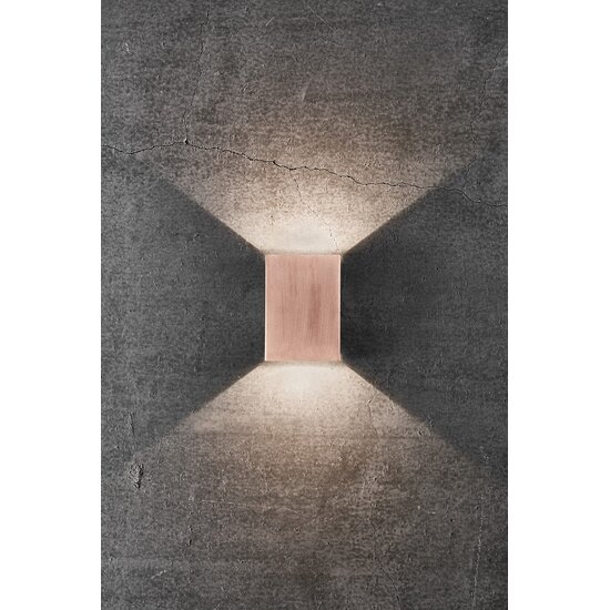Nordlux Fold 10 - Lámpara de Pared Cobre para Espacios Exteriores Modernos