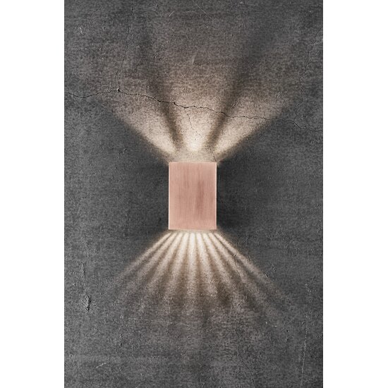 Nordlux Fold 10 - Lámpara de Pared Cobre para Espacios Exteriores Modernos