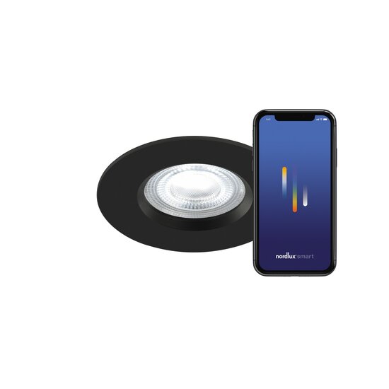Nordlux Don Smart - Colour - Downlight - Black - Smart lighting for every ambiance