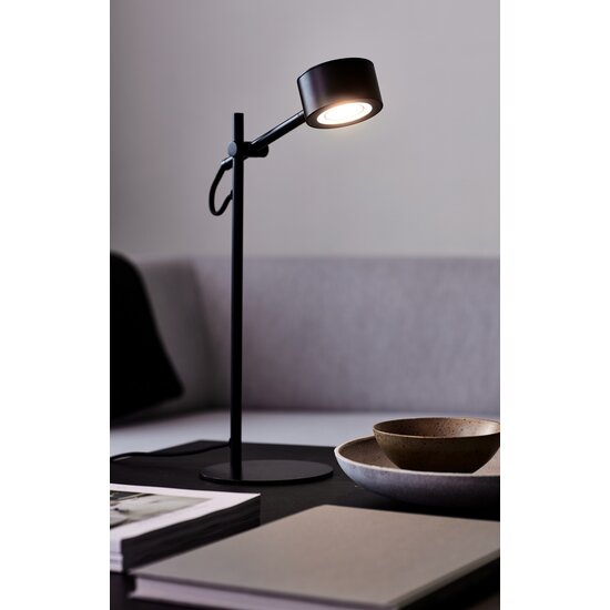 Nordlux Clyde | Lámpara de mesa | Negra - Diseño nórdico delgado con funcionalidad Moodmaker™