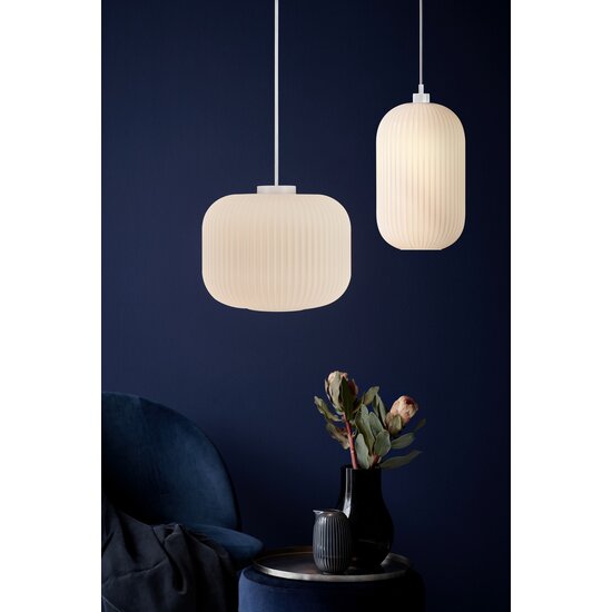 Nordlux Milford 20 - Lámpara colgante - Blanco ópalo - Crea una atmósfera elegante en tu hogar