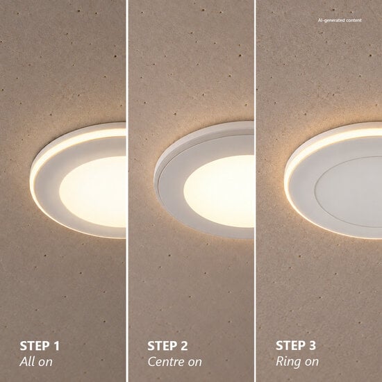 Nordlux Elkton 8 - Downlight - White - Create the perfect ambiance with dimmable lighting