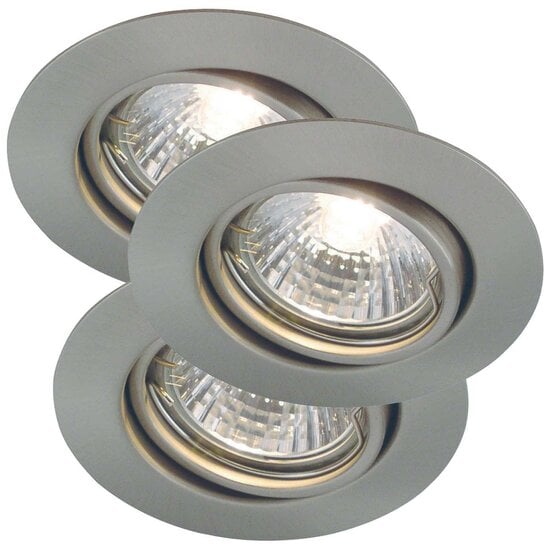 Nordlux Triton 3-Kit - Downlight - Brushed steel for stylish indoor lighting
