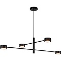 Nordlux Clyde 4-Spot - Pantalla - Negra - Diseño nórdico delgado con funcionalidad Moodmaker™