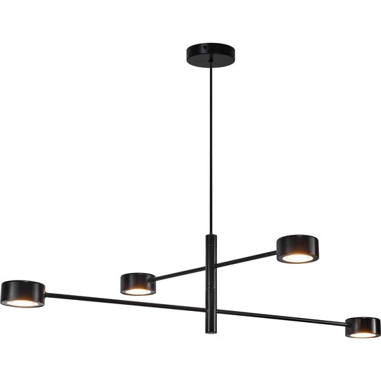 Nordlux Clyde 4-Spot - Pendelleuchte - Schwarz - Schlankes nordisches Design mit Moodmaker™-Funktionalität