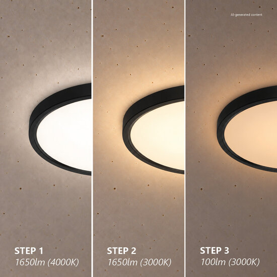 Nordlux Noxy - 3000/4000K - 3-Step - Ceiling Light - Black - Create the perfect ambiance with this stylish ceiling light