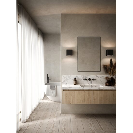 Nordlux Turn | Wandlamp | Zwart - Speelse en sculpturale verlichting voor binnen en buiten