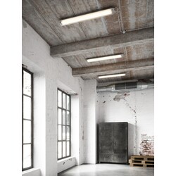 Works Ip65 2x10W LED - Batten Light Fitting - Grey