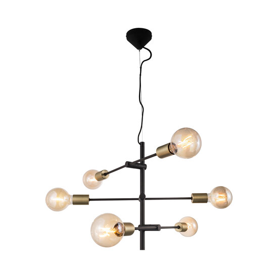 Nordlux Josefine 6-Spot - Lámpara Colgante - Negra - Una lámpara moderna para cualquier espacio