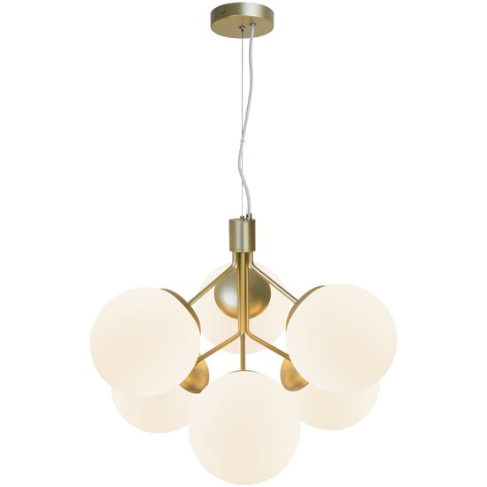 Nordlux Ivona 6-Spot - Pendant - Brass - Een moderne twist op de klassieke kroonluchter