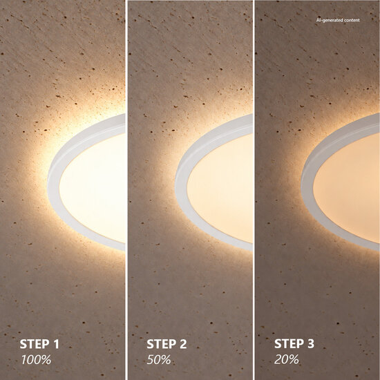 Nordlux Oja 60 - 2700K - 3-Step - Ceiling Light - White - Create the perfect ambiance with dimmable lighting