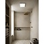 Nordlux Oja 29 Square - IP54 3000/4000K - 3-Step - Lámpara de techo - Cromo - Lámpara de techo moderna y minimalista con temperatura de color ajustable.