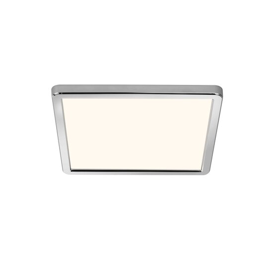 Nordlux Oja 29 Square - IP54 3000/4000K - 3-Step - Plafondlamp - Chroom - Moderne, minimalistische plafondlamp met instelbare lichttemperatuur.