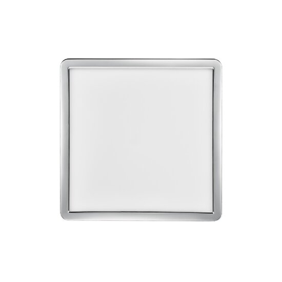 Nordlux Oja 29 Square - IP54 3000/4000K - 3-Step - Lámpara de techo - Cromo - Lámpara de techo moderna y minimalista con temperatura de color ajustable.
