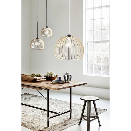 Nordlux Chino 25 - Pendant - Light wood met een grafisch ontwerp