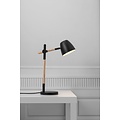 Nordlux Theo | Lámpara de mesa | Negra - Diseño moderno con elementos naturales