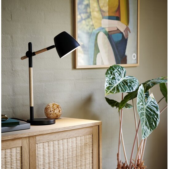 Nordlux Theo | Table lamp | Black - Modern design with natural elements