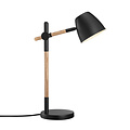 Nordlux Theo | Lámpara de mesa | Negra - Diseño moderno con elementos naturales