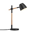 Nordlux Theo | Lampe de table | Noir - Design moderne avec des éléments naturels
