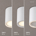 Nordlux Fallon - Surface downlight - White/Steel - Create the perfect atmosphere with dimmable lighting