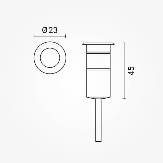 Optonica Underground Light Stainless Steel - Ideal for Outdoor Lighting