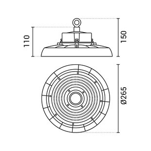 LED UFO High Bay LUMILEDS-Chip