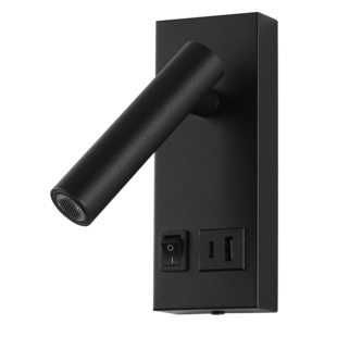 LED Cabinet Light 2W With ON/OFF-Switch + USB Black