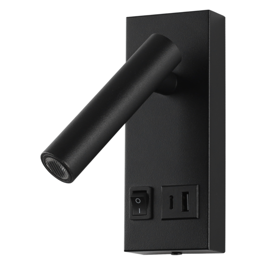 Optonica LED Cabinet Light 2W With ON/OFF-Switch + USB Black - Ideales Licht für Ihre Schränke