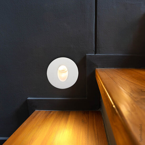 Optonica LED Step Light White Round - Ideal para Iluminación de Escaleras