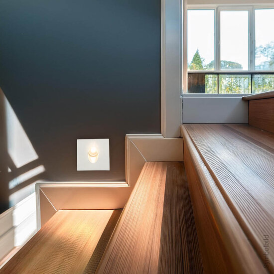 Optonica LED Step Light White Square - Ideal lighting for stairs and pathways
