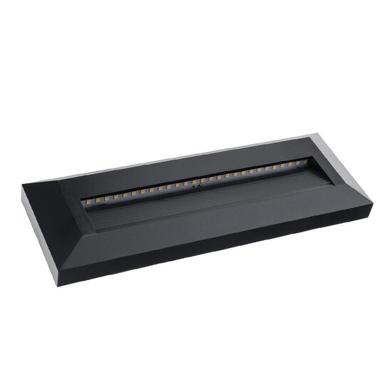 Optonica LED Step Light Rectangular Black - Idéal pour l'éclairage des escaliers