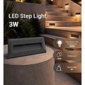 Optonica LED Step Light Rectangular Black - Idéal pour l'éclairage des escaliers