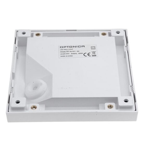 Optonica LED Step Light Square White - Iluminación perfecta para escaleras y caminos