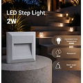 Optonica LED Step Light Square Grey - Perfecte verlichting voor trappen en paden